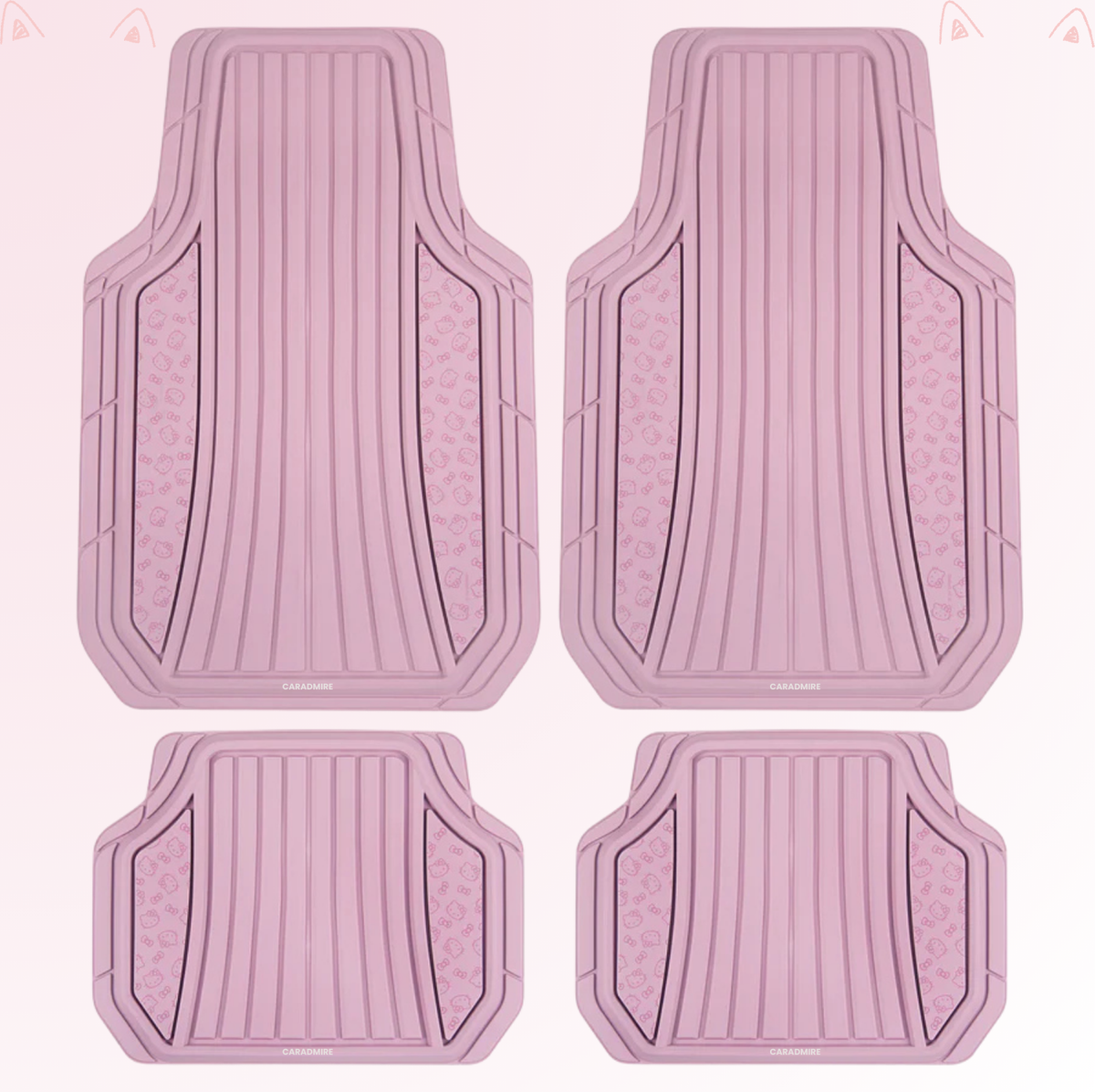 Car Admire Universal Trim-to-Fit Mats (4 pcs) — Kawaii Pink