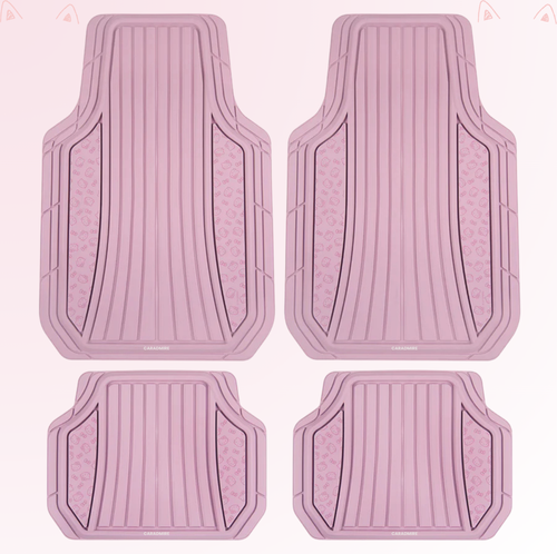 Car Admire Universal Trim-to-Fit Mats (4 pcs) — Kawaii Pink